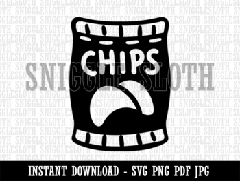 potato chip bag clip art