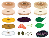 Bagel Buffet Clip Art / Food Clip Art Set - Build your own bagel!