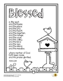 Baha'i Quote Blessed Is the Spot Coloring Page