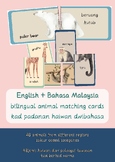 Bahasa Malaysia + English Animal Puzzle Cards [Kad padanan
