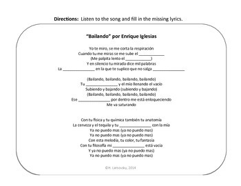 bailando song spanish version lyrics