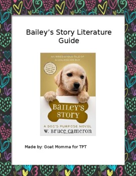 Preview of Bailey's Story Novel Literature Guide