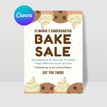 church bake sale flyer
