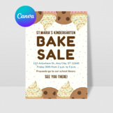 Bake Sale Flyer School Fundraiser *EDITABLE*