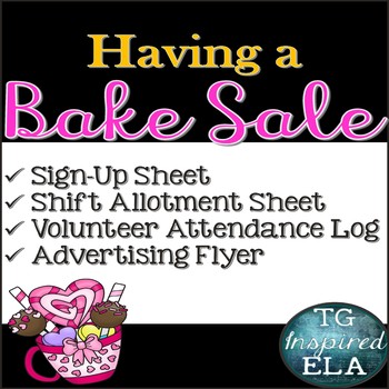 Preview of Bake Sale Fundraiser [Valentine] - Sign up - Shift Allotment - Attendance Log