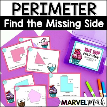 Preview of Find the Missing Side Perimeter Problems   3.MD.8   TEKS 3.7B