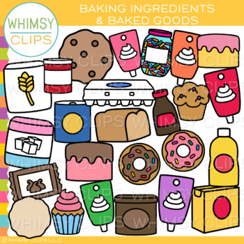 Preview of Baked Foods and Ingredients Clip Art