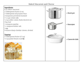 Baked Macaroni & Cheese Recipe with Equipment Visuals