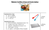 Baked Tortilla Chips & Fresh Salsa Recipe with Equipment Visuals