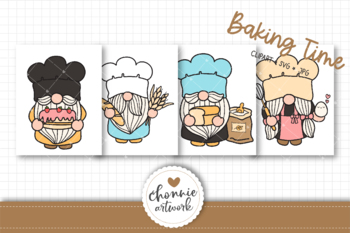 Cooking gnome Svg, Bakery gnome Svg, Gnomes