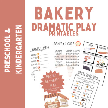 Preview of Bakery Dramatic Play Printables for Preschool & Kindergarten
