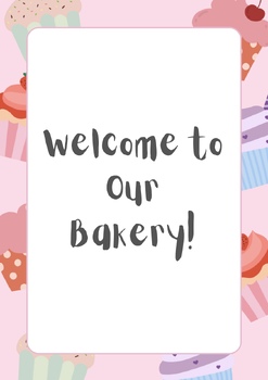 Preview of Bakery Pretend Play Welcome Sign