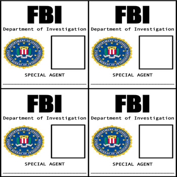 fbi badge template for kids