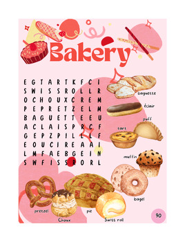 Preview of Bakery - Word Search Puzzles