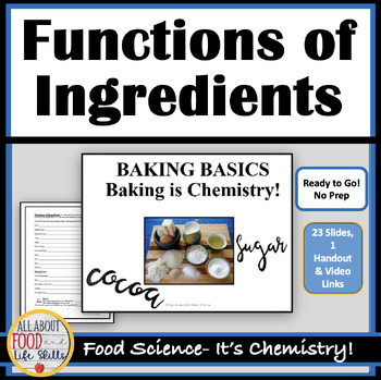 Preview of Learn About Chemistry with Food Science Lesson - No Prep - Science, FACS, FCS