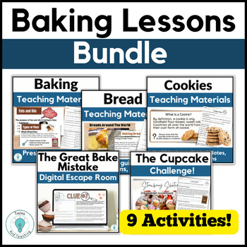 Preview of Baking Lessons Bundle for FCS and Culinary Arts - Intro to Baking Activities