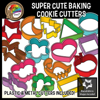 Preview of Baking Clipart | Cookie Cutter Shapes | Play Dough Tools | Bakery