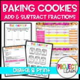 Baking Cookies - Add & Subtract Mixed Number Fractions Dig