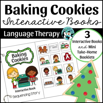 Preview of Baking Cookies | Interactive Book Set for Language Therapy