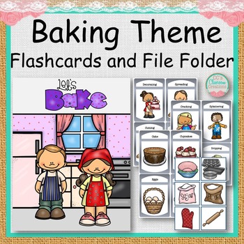 Preview of Baking Theme Flash Cards and File Folder