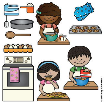 kids cooking clipart
