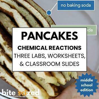 Preview of Baking Soda & Pancakes Lab & Lesson Plan: 6-8 [acids/bases, chemical reactions]