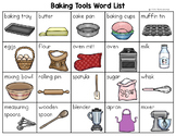 Baking Tools Word List - Writing Center