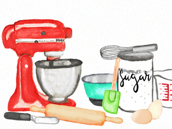 Download Baking And Cooking Clipart Ingredients And Tools By Claudia Carmen Design