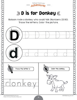 Balaam's Donkey Activity Book for Beginners