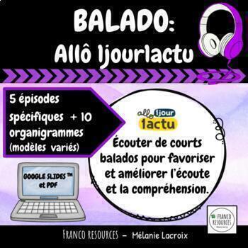 Preview of Balado  1jour1actu | French podcast listening activities - DIGITAL