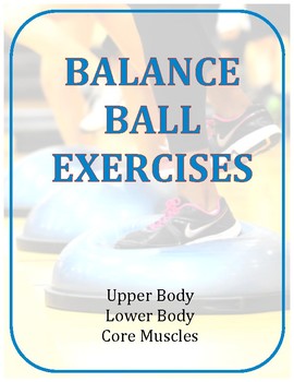 Preview of Exercise Task Cards: Balance Ball