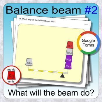 Preview of Balance Beam 2: Forces Google forms distance learning practice (kgs)