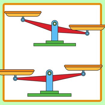 Balance Scales - Compare and Contrast Measure Weight Clip Art Commercial Use