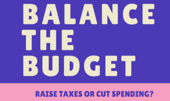 Preview of Balance The City Budget in San Francisco and Your Town Economics Assignment