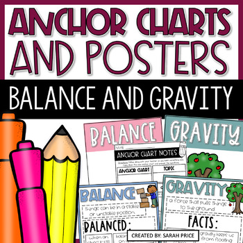 Preview of Balance and Gravity Anchor Charts and Science Posters