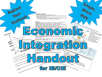 Preview of Economic Integration - IB/CIE economics handout