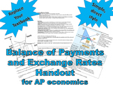 Balance of Payments and Exchange Rates - AP macroeconomics