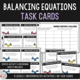Balance the Equation Task Cards Writing Equivalent Number 