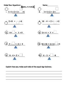 Preview of "Balance" your equations