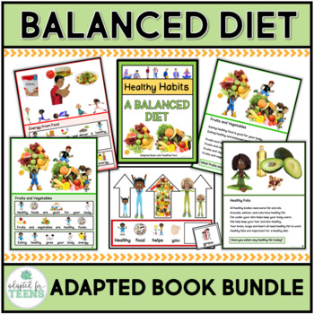 Preview of Balanced Diet Adapted Books and Interactive Book