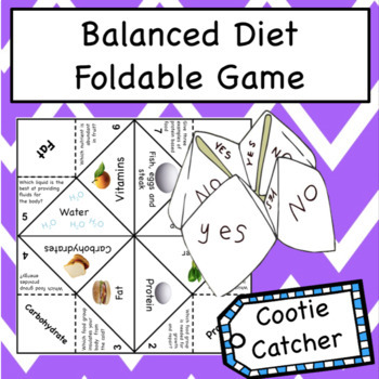 Preview of Balanced Diet and Food Groups Foldable Game