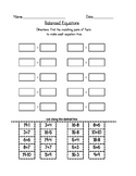 Balanced Equations- Cut and Paste