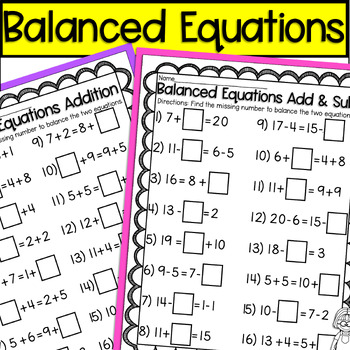 missing number equation teaching resources teachers pay teachers