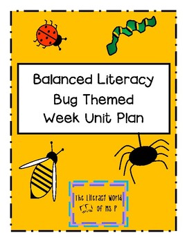 Preview of Balanced Literacy Five Day Bug Unit