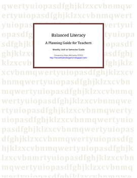 Preview of Balanced Literacy Planning Guide for Teachers