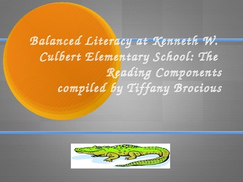 Preview of Balanced Literacy PowerPoint Presentation- Focus on Reading Components