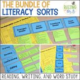 Literacy Sorting Cards Activities for Reading, Writing, an