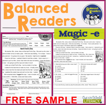 Preview of Balanced Readers Free Sample - Magic -e