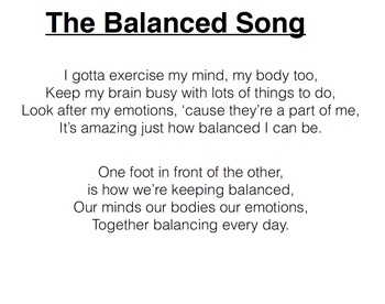 Preview of Balanced Song