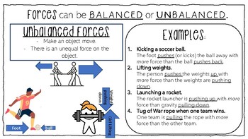 Preview of Balanced and Unbalanced Forces Anchor Chart